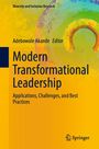 Buchtitel: "Modern Transformational Leadership" von Adebowale Akande. Farbiges, abstraktes, kreisförmiges Muster. Springer-Logo unten.