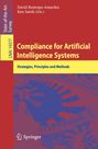 Cover: Titel "Compliance for Artificial Intelligence Systems" in Gelb auf Rot mit abstrakter blauer Grafik.