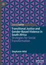 "Transitional Justice and Gender-Based Violence in South Africa" von Stephanie Wild. Lila-blaues geometrisches Muster.