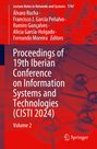 Text: "Proceedings of 19th Iberian Conference on Information Systems and Technologies (CISTI 2024) Volume 2." Roter Hintergrund.