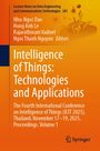 Titel: "Intelligence of Things: Technologies and Applications". Autorenlisten, Konferenzdetails; orange Hintergrund. Springer-Logo.