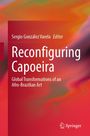 Buchtitel: "Reconfiguring Capoeira" von Sergio González Varela. Hintergrund in intensiven Rot- und Orangetönen.