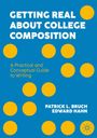 „Getting Real About College Composition. A Practical and Conceptual Guide to Writing.“ Gelbe Punkte auf blauem Hintergrund.