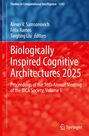 "Biologically Inspired Cognitive Architectures 2025," BICA-Konferenzschrift, Autoren oben auf blau, Springer-Logo unten.