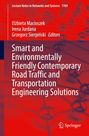 Titel: "Smart and Environmentally Friendly Contemporary Road Traffic and Transportation Engineering Solutions". Rote Molekülstruktur.