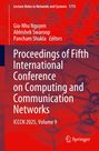 Texte: "Lecture Notes in Networks and Systems 1775", "Proceedings of Fifth International Conference on Computing and Communication Networks", "ICCCN 2025, Volume 9", "Editors". Illustration: Rote Töne mit Netzelementen im Hintergrund.