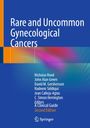 "Rare and Uncommon Gynecological Cancers" und Autorenliste. Blau-orange Farben mit Muster und Springer-Logo.