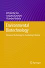 "Environmental Biotechnology: Advanced Technology for Combating Pollution" steht auf lila und orange Hintergrund mit Logo.
