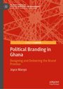 „Political Branding in Ghana: Designing and Delivering the Brand Promise“ von Joyce Manyo. Roter Hintergrund mit Linienmuster.