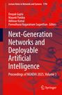 „Next-Generation Networks and Deployable Artificial Intelligence“, rote Molekülstruktur im Hintergrund.