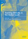 "Teaching Ethically in the Global South", herausgegeben von Nuraan Davids und Samuel Mendonça. Blau-gelbes abstraktes Muster.