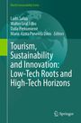 „Tourism, Sustainability and Innovation: Low-Tech Roots and High-Tech Horizons“ in weiß auf grünem Hintergrund. Springer-Logo.