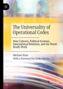 "The Universality of Operational Codes" von Michael Haas mit Vorwort von Keiko Hirata; farbenfroher, abstrakter Hintergrund.