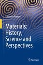 Text: "Louisette Priester, Materials: History, Science and Perspectives" vor einem Hintergrund aus goldenen Spiralmustern.