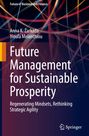 Buchtitel: Future Management for Sustainable Prosperity. Hintergrund: Bunte Linien auf dunklem Grund. Logo: Springer.