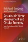 Text: "Sustainable Waste Management and Circular Economy. Select Proceedings of EGRWSE 2025, Volume 1." Rotes, geometrisches Design.