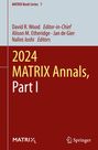 2024 MATRIX Annals, Part I. Auch Editoren und Serieninfo genannt. Unterer Bereich weinrot, oberer hellblau.