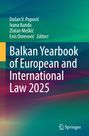 "Balkan Yearbook of European and International Law 2025" von Popović et al. auf grün-blauem Hintergrund. Logo unten rechts.
