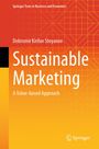 „Sustainable Marketing: A Value-based Approach“ von Dobromir Kirilov Stoyanov. Orange-Gelb mit geometrischem Muster. Springer-Logo unten.