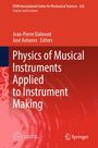 Oben: „CISM International Centre for Mechanical Sciences 622“. Titel: „Physics of Musical Instruments Applied to Instrument Making“. Unten rechts: „Springer“-Logo. Hintergrund in Rot mit Wellenmuster.