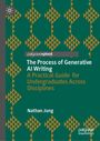 „The Process of Generative AI Writing“ von Nathan Jung, mit geometrischem Muster auf grünem Hintergrund.