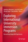 Exploring International University Immersion Programs, Buch