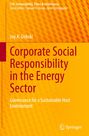 Ein Buchcover mit dem Titel „Corporate Social Responsibility in the Energy Sector“ von Joy A. Debski, gelb-orange Hintergrund.