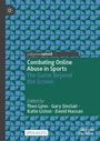 "Combating Online Abuse in Sports" ist der Titel. Hintergrund in Blau-Grün mit geometrischen Mustern.