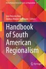 Handbook of South American Regionalism. Bunte geometrische Muster. Autoren: José Briceño Ruiz, Andrea Ribeiro Hoffmann.