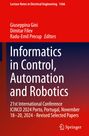 Titel: Informatics in Control, Automation and Robotics; Konferenz: ICINCO 2024, Porto. Farben: Rot und Blau.