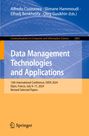 Cover in Blau und Orange. Text: "Data Management Technologies and Applications", "Springer" unten.