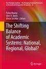 Ein Buchcover mit Titel "The Shifting Balance of Academic Systems" und rot-gelbem Hintergrund. Springer-Logo unten.