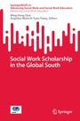 "Social Work Scholarship in the Global South." Rotes Cover mit weißen grafischen Elementen und zwei Logos.