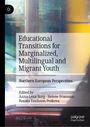 "Educational Transitions for Marginalized, Multilingual and Migrant Youth". Farbenfrohe, verschwommene Hintergrundillustration.