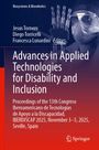 Titel: Advances in Applied Technologies for Disability and Inclusion. Bild: Mensch mit Roboterhand. Springer-Logo.