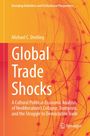 Oben: "Emerging Globalities and Civilizational Perspectives." Titel: "Global Trade Shocks." Orange Hintergrund. Springer-Logo.