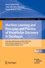 Buchtitel: "Machine Learning and Principles and Practice of Knowledge Discovery in Databases, Part 5." Herausgeber genannt.