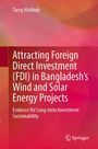Buchtitel: "Attracting Foreign Direct Investment (FDI) in Bangladesh’s Wind and Solar Energy Projects". Roter Hintergrund.