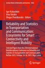 Titel: "Reliability and Statistics in Transportation and Communication." Autoren: Kabashkin, Yatskiv, Prentkovskis. Hintergrund: Molekülstruktur.