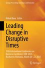 "Leading Change in Disruptive Times" in großen Buchstaben; gelbes und oranges Design; Springer-Logo unten.