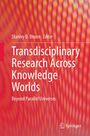Titel: "Transdisciplinary Research Across Knowledge Worlds." Hintergrund in rot-orange Wellenmuster. Springer-Logo unten.