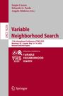 Variable Neighborhood Search, ICVNS 2025 Konferenzdetails, grauer Hintergrund, roter Text, Springer-Logo unten.
