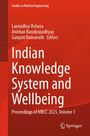 "Indian Knowledge System and Wellbeing" in weißer Schrift auf rotem Hintergrund. Herausgeber und Logo sind ebenfalls erkennbar.