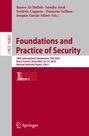 Foundations and Practice of Security, Buch
