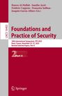 Foundations and Practice of Security, Buch