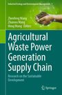 Titel: "Agricultural Waste Power Generation Supply Chain". Hände halten Erde und Pflanze. Springer-Logo unten.