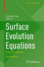 „Surface Evolution Equations“, Autoren: Yoshikazu Giga, Qing Liu. Grüner Hintergrund, wissenschaftliches Buchcover.