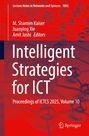Titel: Intelligent Strategies for ICT. Rote wissenschaftliche Buchcover mit molekularer Grafik und Springer-Logo.