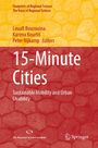 "15-Minute Cities: Sustainable Mobility and Urban Livability." Namen von drei Editoren. Hintergrund in Rot- und Gelbtönen.