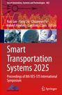 "Smart Transportation Systems 2025" auf rotem Hintergrund, technologische Bilder, Logos von Springer und KES International.